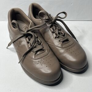 SAS Free Time Light Brown Leather Walking Lace Up Comfort Shoes Womens Size 7 S